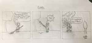 student-drawn comic inspired by Calvin and Hobbes